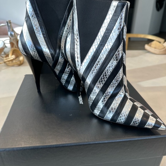 YSL Snake Black and Silver Boot - Picture 7 of 14